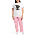thumbnail image 4 of CafePress - Mini Schnauzer Women's Light Pajamas - Women's Short Sleeve Print T-Shirt and Pants Light Cotton Pajama Set, 4 of 7