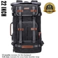 thumbnail image 6 of WITZMAN Travel Backpack for Men Large Canvas Backpack Luggage Carry on Duffel Bag A519-1 Black, 6 of 9