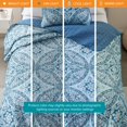 thumbnail image 3 of Juego de colcha Comfort Spaces Gloria Damask Aqua tamaño Twin 168 x 229 cm, 3 of 7