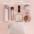 thumbnail image 4 of Bolsa de maquillaje pequeña bolsa de cosméticos de viaje bolsa organizadora de cosméticos para mujer rosa claro, 4 of 5