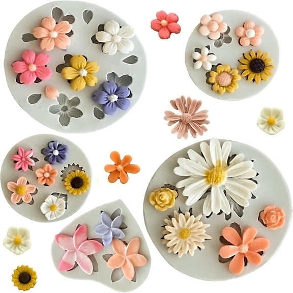 3D Silicone Flower Shaped Rose Cake Mold for DIY Baking, Fondant, Bedding, Baby Clothes, Sweets and Jelly