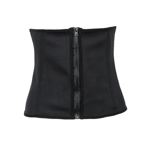 Fiomva Fiomva Women Waist Trainer Latex Zipper Body Shaper Zip Corset