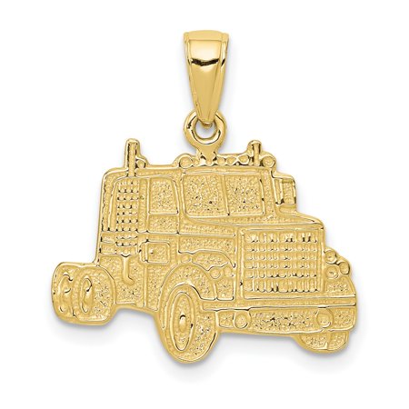 Truck Cab Pendant In Real 10k Yellow Gold 17 mm x 21 mm