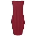 thumbnail image 3 of Leutsin Robe Maxi d'Été pour Femme Sans Manches, Ample, à Imprimé, avec Poches, Col Rond, Décontractée, Mi-Mollet, Grande Taille, 3 of 4