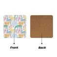 thumbnail image 2 of Xecao Zebra Colourful for MDF Cork Coaster 4 Pcs,Drink Coasters,Suit for House Warming Gifts New Home ,Coffee Table Decor-Square, 2 of 7