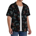 thumbnail image 2 of Pofeuu Hawaiian Style Print Mens Casual Short Sleeve Shirts Beach Summer Spread Collar Pocket Tops Men's Casual Short-sleeved Shirt-Small, 2 of 5