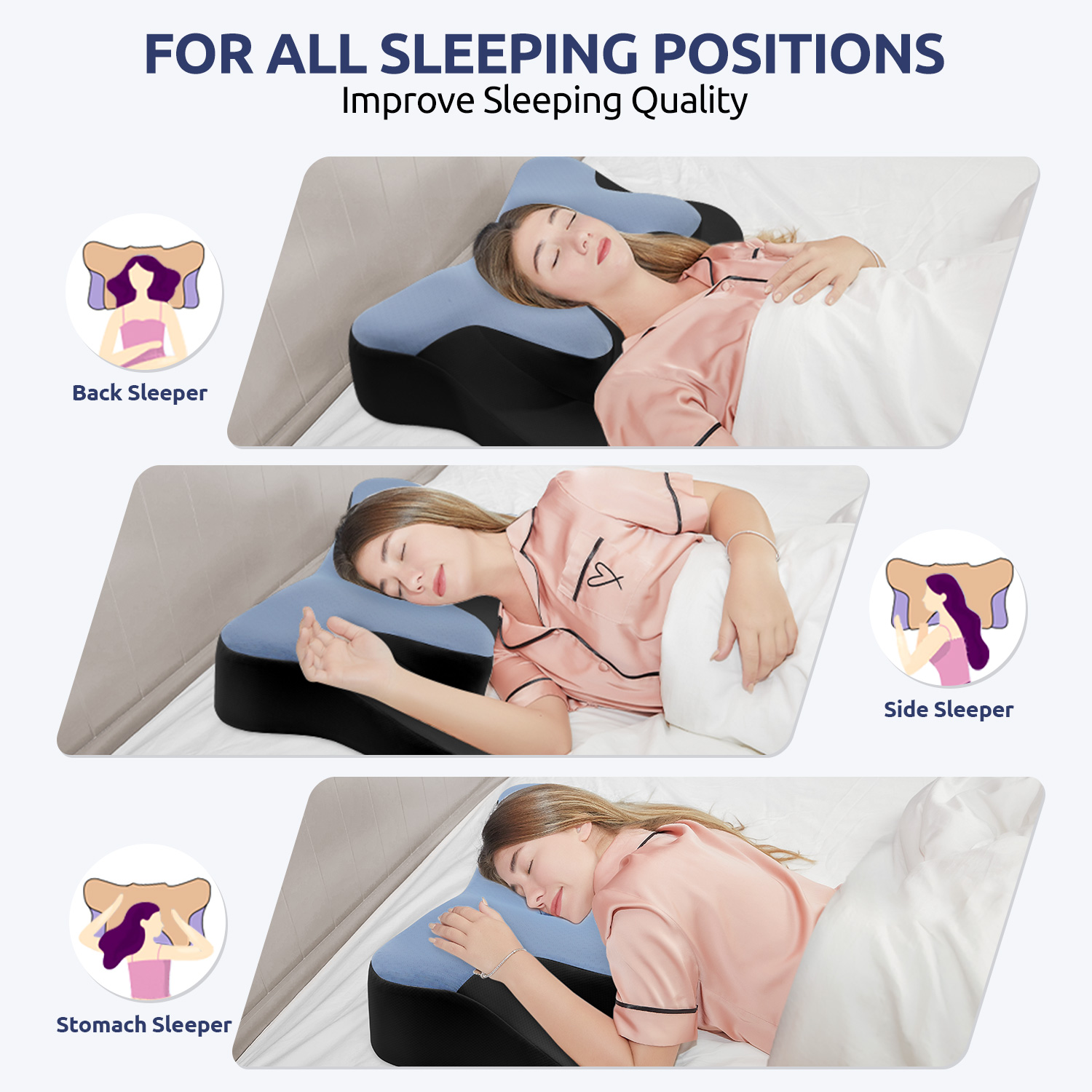 Moonorah Contour Memory Foam Cervical Pillow Queen photo 6