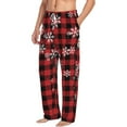 thumbnail image 6 of Logiee Red Buffalo Plaid Print Pajama Pants for Men,Men’s Pajama Bottoms,Mens PJ Pants with Pockets & Button Fly-3X-Large, 6 of 6