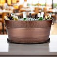 thumbnail image 2 of BREKX Copper Beverage Tub w/PVC Party Mat 6-Gallon Beverage Tub & Wine Bucket for Parties & Events, Mimosa Bar Supplies Champagne Bucket with Bar Mat, Large (11 Champagne Bottles), 2 of 9