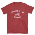 thumbnail image 1 of Pewaukee Village Wisconsin Patriot Men's Cotton T-Shirt, 1 of 1