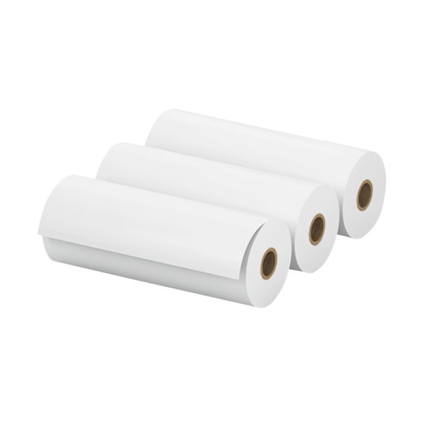 3 Rouleaux Papier Thermique Blanc Adhésif Complet 77x30mm Papier Autocollant Imprimable Imperméable Résistant à l'Huile pour PeriPage A9 A9s A9 Pro Mini BT Imprimante Thermique