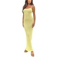 thumbnail image 1 of Coduop Women's Summer Spaghetti Strap Sexy Sleeveless Bodycon Party Cocktail Dress, 1 of 5
