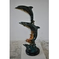 thumbnail image 4 of Nifao Three Large Dolphins on A Coral Bronze Statue – Home Decor Sculpture, 20"L x 18"W x 41"H, 4 of 9
