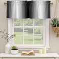 thumbnail image 3 of Black White Valances for Windows, Decorative Rod Pocket Window Valance Curtains, Gradient Gray Monochrome Minimalist Stripe Short Curtain Drapes for Kitchen/Living Room, 2 Panels, 42" W x 12" L, 3 of 8