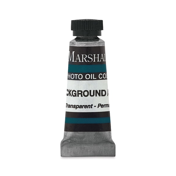 Marshall"s Photo Oil Color - Background Aqua, 1/2" x 2" Tube
