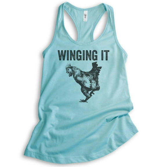 Winging It Tank Top, Ladies Racerback Tank Top, Chicken Tank, Chicken Wing Tank, Cancun, X-Small