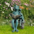 thumbnail image 1 of Angelo Décor Frog Storytime Statue, 1 of 6