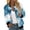 Light Blue4, variant on Arlun Womens Floral Printed Bomber Jackets Lightweight Zipper up Fashion Stand Collar Coats Casual Loose Fit Long Sleeve Full Zip Fall Jacket Windbreaker Outwear with Pockets Black4 M