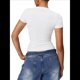 thumbnail image 3 of Camiseta Básica de Verano para Mujer, Corta, Cuello Redondo, Corte Ajustado, Top Corto M, 3 of 8