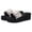 Black, variant on CTIRCHIU 1 Pair Summer Wedge Slippers Anti-slip Pearl Beach Slipper Stylish Thickening Slipper Outer Wearing Female Footwear for Women (6cm White+Black Size 39 7.5US, 5UK, 38.5EU, 9.6285Inch)