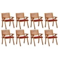 thumbnail image 5 of vidaXL 1/2/3/4/8x Solid Acacia Wood Chairs with Cushions Garden Multi Colors, 5 of 60
