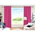 thumbnail image 1 of 2- Pieces Drapes Hot Pink Color Blackout Panel Lined Rod Pocket 100% Privacy Window Curtain Treatment 84" Long Each Panel R64, 1 of 3