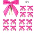 thumbnail image 2 of HomeDM 12Pcs Velvet Bows Christmas Ornaments 3.54 X 3.54 Inch Vintage Christmas Wreath Tree Topper Ribbon Bows Gift Wrapping Festive Winter Party Decorations, 2 of 4