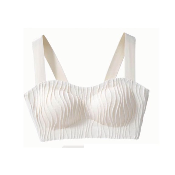 LNWUY Women Bra Underwear Sexy Square Double Lined Ruched Corset Cute Cropped Sleeveless Cami Summer Outfit Going Out Top White M