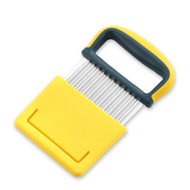 Patata Chopper fruta ondulada rebanadora con queso asa de cebolla crinking tajado de cocina herramienta mano panadería utensilios de cocina chef gadgets amarillo sidaley HA028187-02B