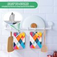 thumbnail image 4 of Yayeee Pot Holders Kitchen Heat Resistant with Pocket 7"x9.8" Cotton Oven Cooking Hot Pads, Colorful Triangles, 4 of 7