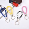 thumbnail image 3 of Llavero con cuerda de cuero, llavero tejido de PU, llavero colgante, llavero de coche, accesorios, bolso colgante, 3 of 6