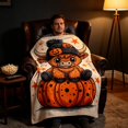 thumbnail image 4 of SLYNSHome Halloween Throw Blanket Cute Highland Cow Sitting On Pumpkin Print Soft Flannel Fleece Cozy Lightweight Decorative Blanket For Couch Sofa Bedroom Fall Home Decor, 4 of 6