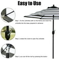 thumbnail image 3 of Bibana 7.5 ft Outdoor Patio Umbrella Table Umbrella with 6 Ribs, Push Button Tilt/Crank - Black and White, 3 of 8
