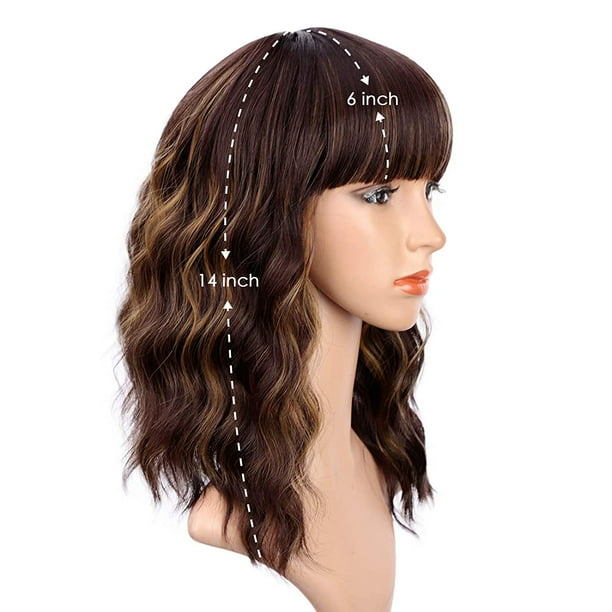 Brown wig long bob sale