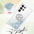 thumbnail image 4 of Compatible with Samsung Galaxy S24 Ultra Case Girls Women Galaxy S24 Ultra Case Glitter Liquid Cute Clear with Kickstand Diamond Ring Shockproof Case for Samsung Galaxy S24 Ultra Sliver YBR, 4 of 14
