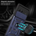 thumbnail image 3 of Case for Google Pixel 6 Pro with Slide Camera Cover,Military Grade Heavy Duty Protection Phone Case Cover with Magnetic Ring Kickstand for Google Pixel 6 Pro SJ Blue, 3 of 13
