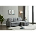 thumbnail image 2 of Pemberly Row Reversible Fabric Sleeper Sectional with USB in Gray, 2 of 18