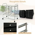 thumbnail image 4 of Costway Modern Rolling Cart with 12 Drawer Detachable Drawers & Lockable Wheels Black, 4 of 7