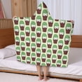 thumbnail image 5 of Cute Green Hedgehog Pattern Hooded Bath Towel，50"x30" for Ages 3 To 12 Kids, Quick Dry Lightweight Soft Microfiber Hood Beach Towel Cover Up for Kids, 5 of 7