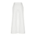 thumbnail image 6 of Njagoc3 Womens Neutral Wide-Leg Trousers - Loose Fit Summer Office & Casual Chic Styles, 6 of 6