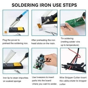 80W Electric Soldering Iron Kit, Fast Heat up Adjustable Temperature Digital Display Repair Soldering Tool, 5 Soldering Iron Tips, Electronic Welding Iron Small Tool Kit