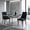 Black, variant on Dining Chairs Set of 2, Channel Upholstered Kitchen Chairs with Curved Solid Wood Legs & High Back, Accent Chairs for Dining Room, Grey