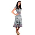 thumbnail image 6 of Peach Couture Damask Print Neck Tie Sleeveless Summer Tiered Calf Length Dress, 6 of 10