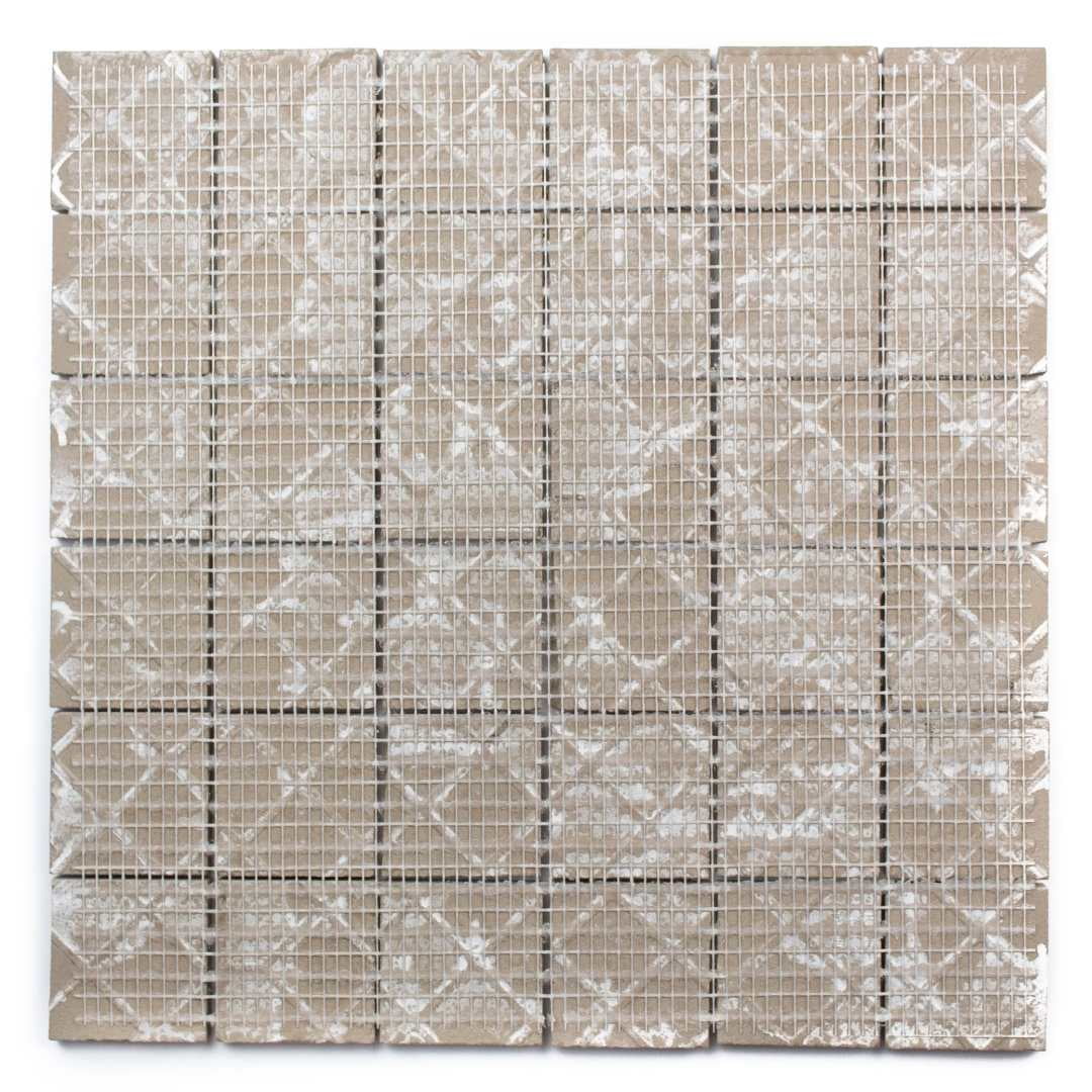 The Tile Life Amsterdam 2" x 2" Gris Matte Porcelain Mosaic Floor and Wall Tile 1 Sheet