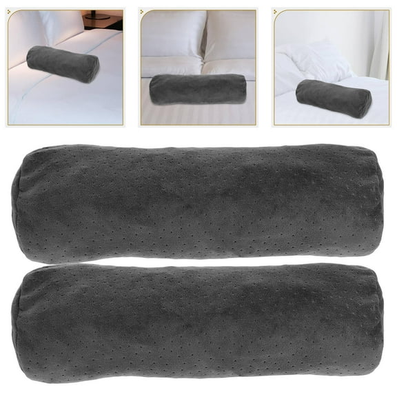 MLINS 2pcs Zippered Neck Roll Pillow Cover Comfortable Cylindrical Pillow Cover for Bedroom and Living Room Soft Round Pillowcase for Soft Neck Pillow Cover