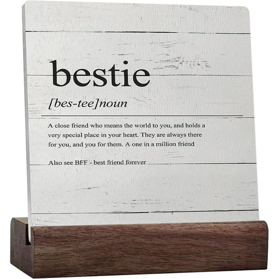 Bestie Ceramic Table Sign,Bestie Bff Gifts For Women Teen Girls,Gifts For Best Friends,Best Friend Birthday Gifts,Friendship Gifts For Women Friends