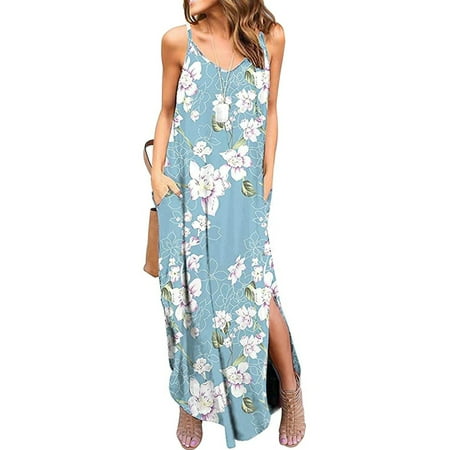 

Floral Print Pajamas Dress for Women Summer Casual Sleeveless Nightgown Sexy V Neck Lounge Sleepshirt Nightwear