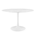 thumbnail image 2 of Modway Lippa 47" Round Artificial Marble Dining Table in White, 2 of 7