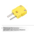 thumbnail image 3 of K Type Thermocouple Wire Connectors Male Plug Adapter High Temperature 220°C(428°F) Yellow, 3 of 6