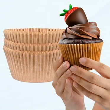 Jumbo Muffin Liners - 50pcs Brown,Cupcake Liners, Greaseproof Pan Liner Wraps, Baking Supplies